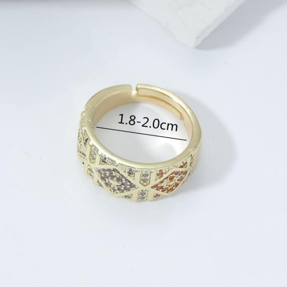 Gold Plated Cubic Zirconia Ring - Picture 5 of 5